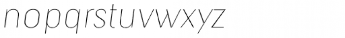 Kiyana Display Thin Oblique Font LOWERCASE