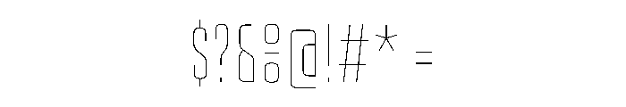 Kicker Light Instance Font OTHER CHARS