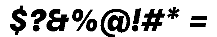 Kiffo BT Bold Italic Font OTHER CHARS