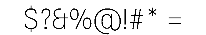 Kiffo BT ExtraLight Font OTHER CHARS