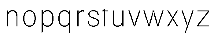 Kiffo BT ExtraLight Font LOWERCASE