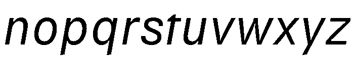 Kiffo BT Italic Font LOWERCASE