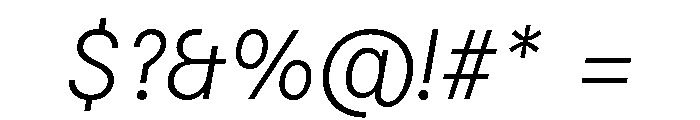 Kiffo BT Light Italic Font OTHER CHARS