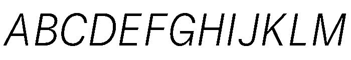 Kiffo BT Light Italic Font UPPERCASE