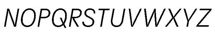 Kiffo BT Light Italic Font UPPERCASE