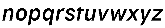 Kiffo BT Medium Italic Font LOWERCASE