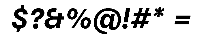 Kiffo BT SemiBold Italic Font OTHER CHARS