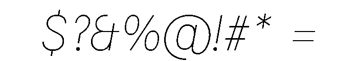 Kiffo BT Thin Italic Font OTHER CHARS