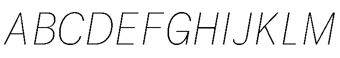 Kiffo BT Thin Italic Font UPPERCASE