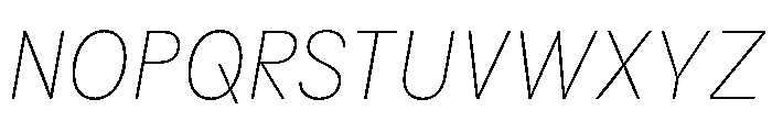 Kiffo BT Thin Italic Font UPPERCASE