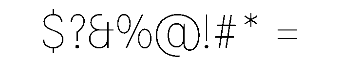 Kiffo BT Thin Font OTHER CHARS
