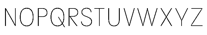 Kiffo BT Thin Font UPPERCASE