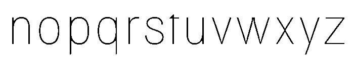 Kiffo BT Thin Font LOWERCASE