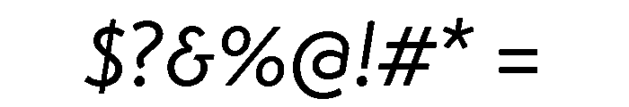 Kinetic Italic Font OTHER CHARS