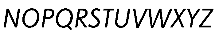 Kinetic Italic Font UPPERCASE