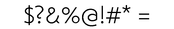 Kinetic Light Font OTHER CHARS