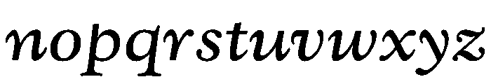 Kingsley BoldItalicSwash Font LOWERCASE