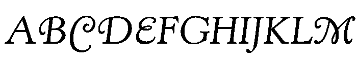 Kingsley LightItalicSwashOSF Font UPPERCASE