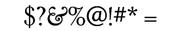 Kingsley LightOSF Font OTHER CHARS