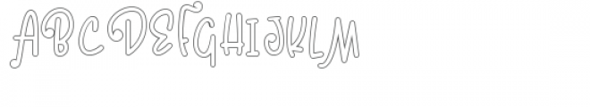 Kinglet Playful Hollow Font UPPERCASE