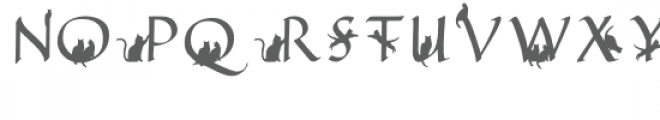 kitty land monogram font Font UPPERCASE