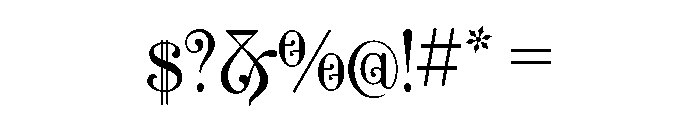Kilkenny Regular Font OTHER CHARS