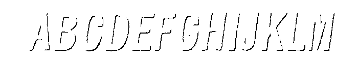 Kiln Sans Shadow Italic Font UPPERCASE