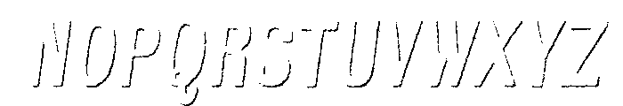 Kiln Sans Shadow Italic Font UPPERCASE