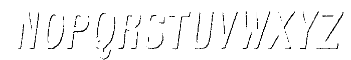 Kiln Sans Shadow Italic Font LOWERCASE
