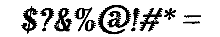 Kiln Sans Spiked Italic Font OTHER CHARS