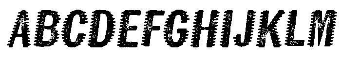 Kiln Sans Spiked Italic Font UPPERCASE