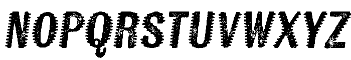 Kiln Sans Spiked Italic Font UPPERCASE