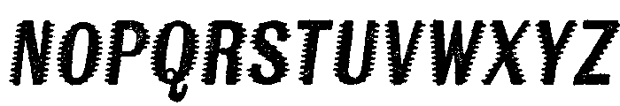 Kiln Sans Spiked Italic Font LOWERCASE