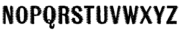 Kiln Sans Spiked Font LOWERCASE
