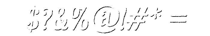 Kiln Serif Shadow Italic Font OTHER CHARS
