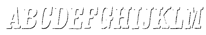 Kiln Serif Shadow Italic Font UPPERCASE