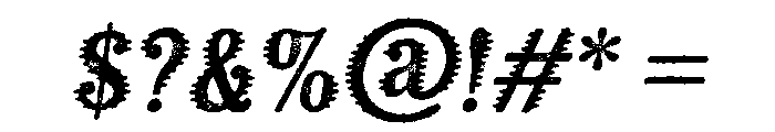 Kiln Serif Spiked Italic Font OTHER CHARS