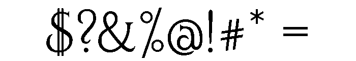 Kingsclere Regular Font OTHER CHARS