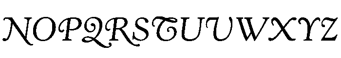 Kingsley Light Italic Swash OSF Font UPPERCASE