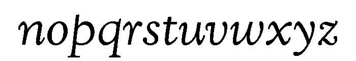 Kingsley Light Italic Swash OSF Font LOWERCASE