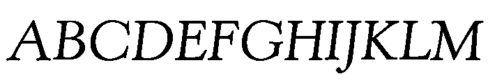 Kingsley Light Italic Font UPPERCASE