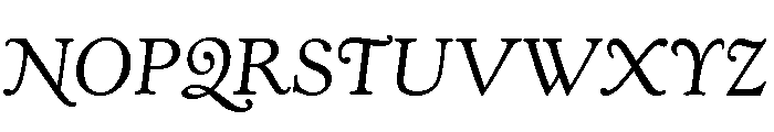 Kingsley Light Italic Font UPPERCASE