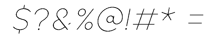Kiona Light Italic Font OTHER CHARS