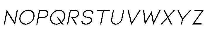 Kiona Regular Italic Font UPPERCASE