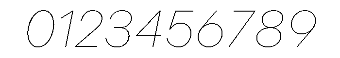 Klooster Extra Light Italic Font OTHER CHARS