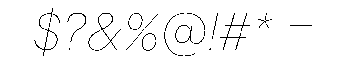 Klooster Extra Light Italic Font OTHER CHARS