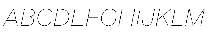 Klooster Extra Light Italic Font UPPERCASE
