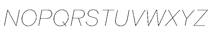 Klooster Extra Light Italic Font UPPERCASE