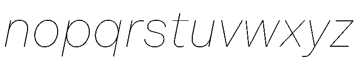 Klooster Extra Light Italic Font LOWERCASE