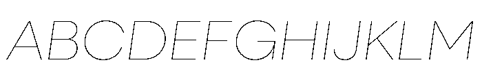 Klooster Thin Italic Font UPPERCASE